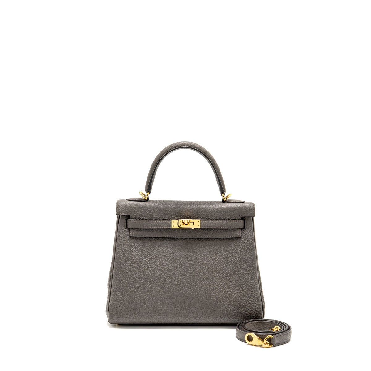 Hermes Kelly 25 togo gris etain GHW