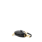 DIOR MINI SADDLE GRAINED CALFSKIN BLACK GHW