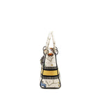DIOR MEDIUM LADY D-LITE BAG PIXEL ZODIAC EMBROIDERY CANVAS MULTICOLOUR BLACK HARDWARE