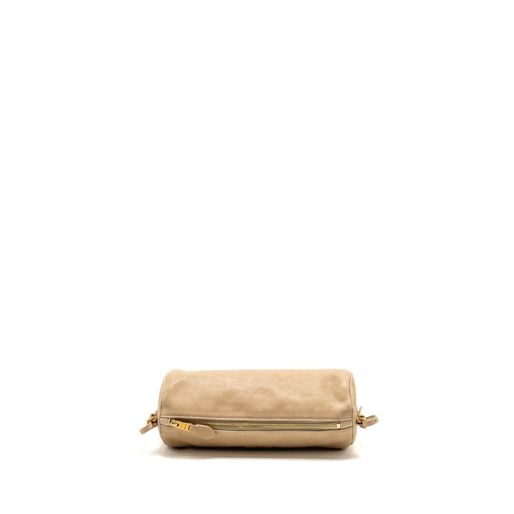 Miu Miu Clutch Bag Nappa Leather Beige GHW
