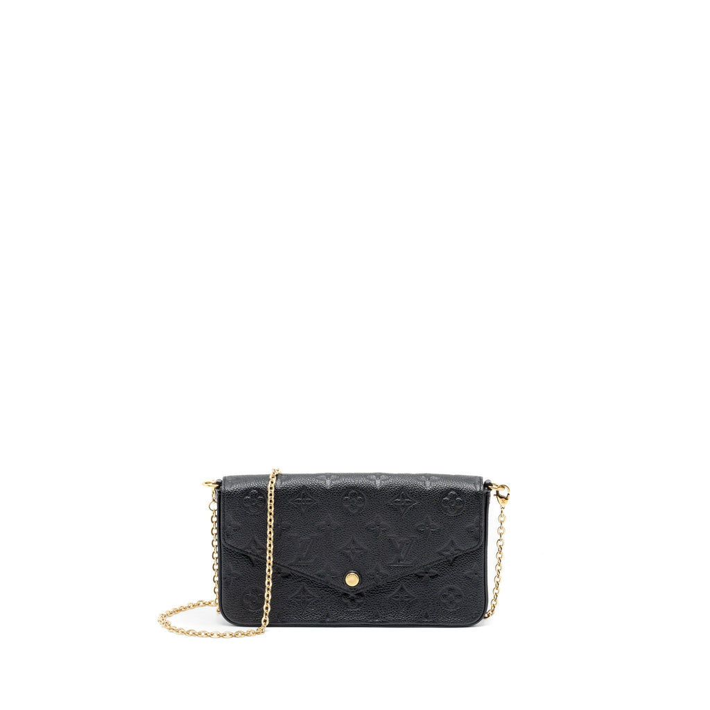 LOUIS VUITTON FELICIE POCHETTE MONOGRAM EMPREINTE BLACK GHW