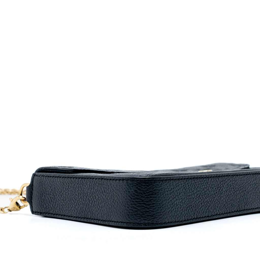 LOUIS VUITTON FELICIE POCHETTE MONOGRAM EMPREINTE BLACK GHW