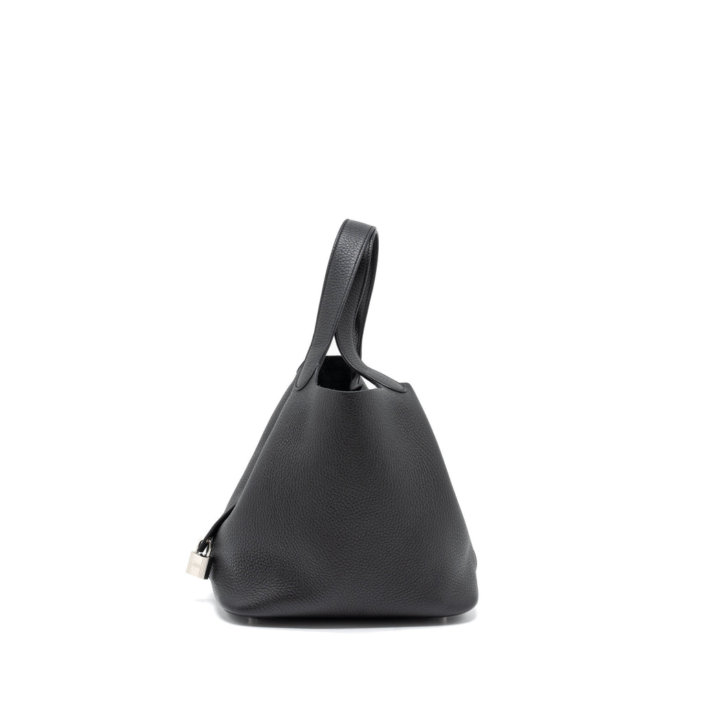 Hermes Picotin 22 Lock Bag Clemence Black SHW