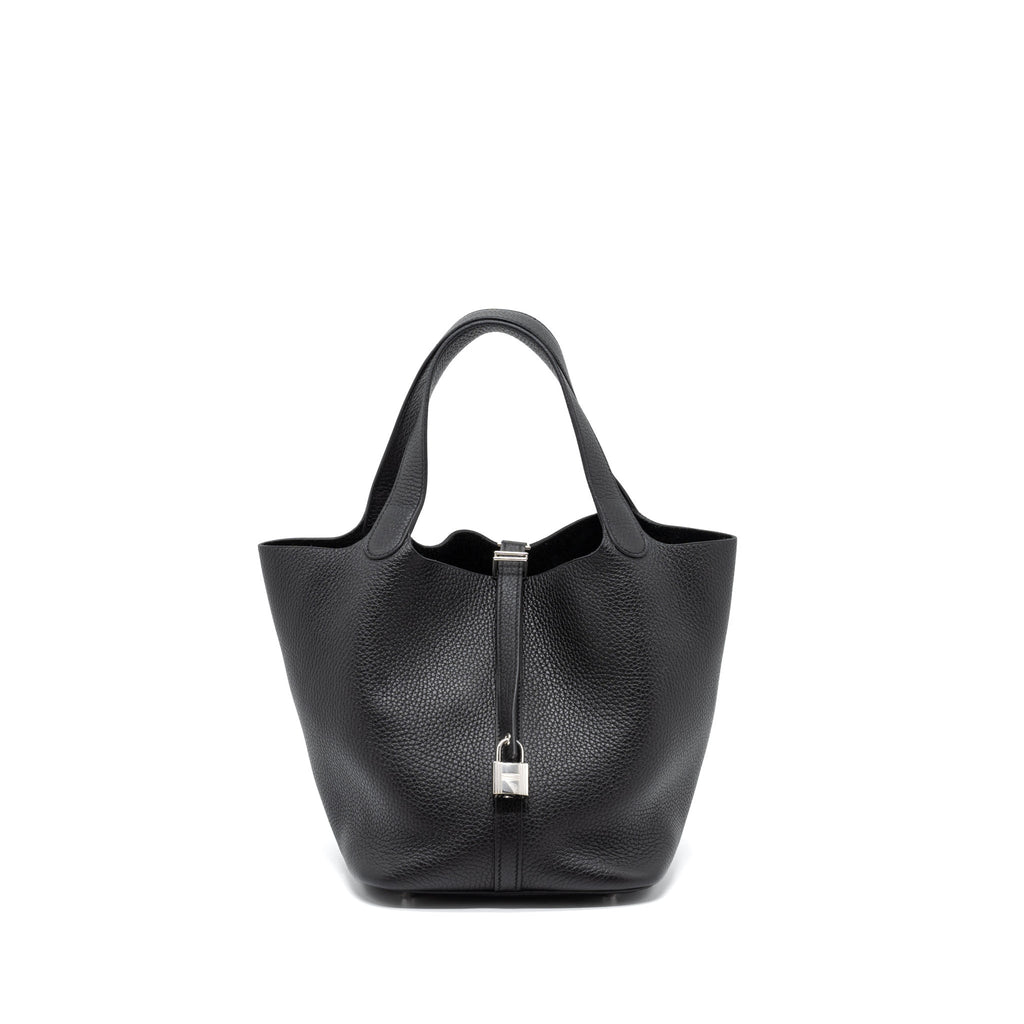 Hermes Picotin 22 Lock Bag Clemence Black SHW