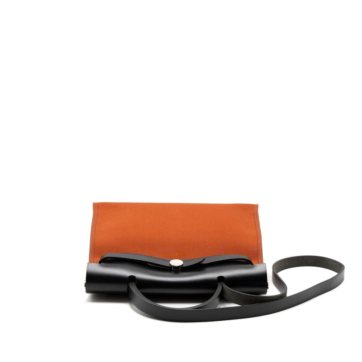 HERMES HERBAG 31 CANVAS/HUNTER CUIVRE/BLACK SHW