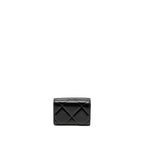 CHANEL 19 FLAP COMPACT WALLET LAMBSKIN BLACK GHW (MICROCHIP)