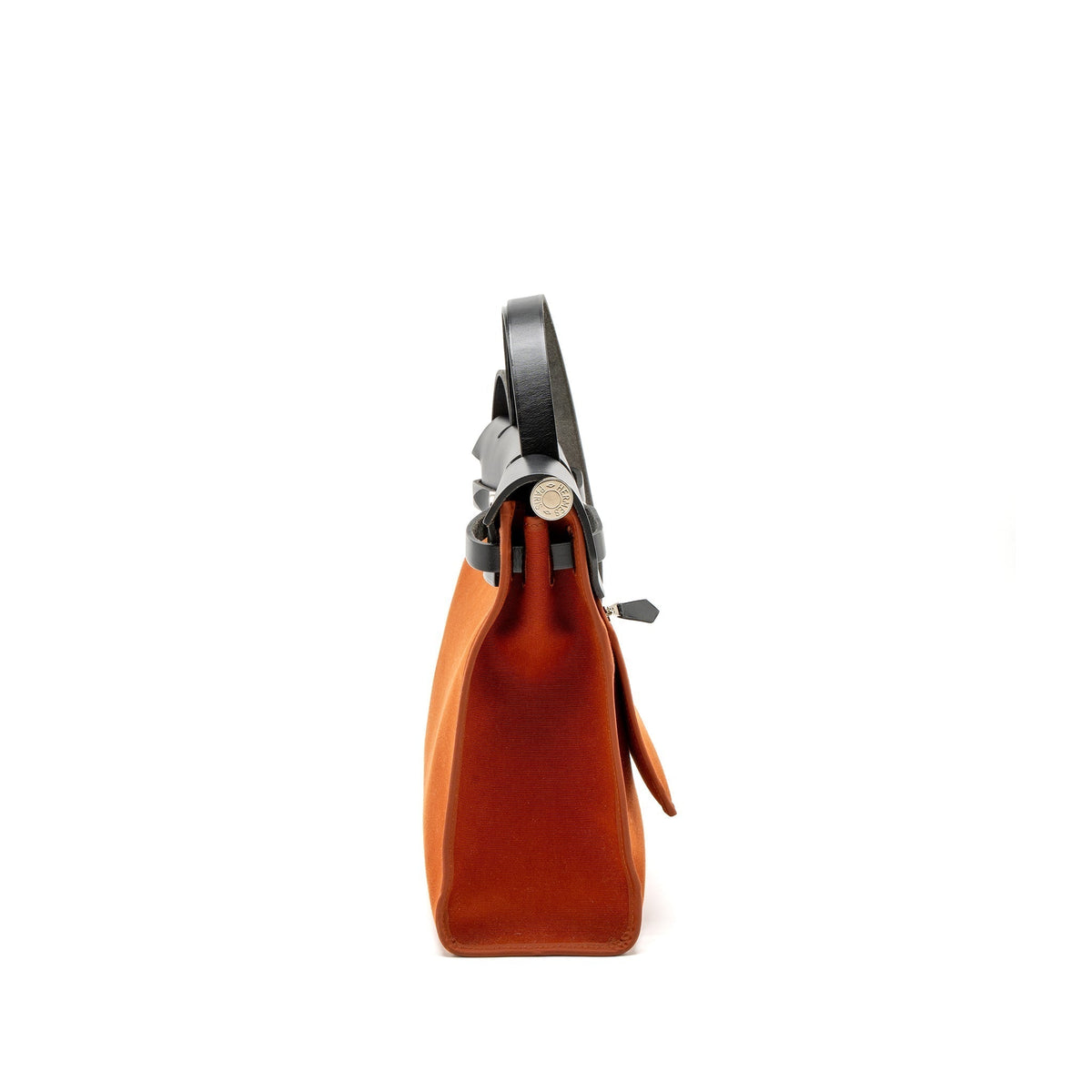 HERMES HERBAG 31 CANVAS/HUNTER CUIVRE/BLACK SHW