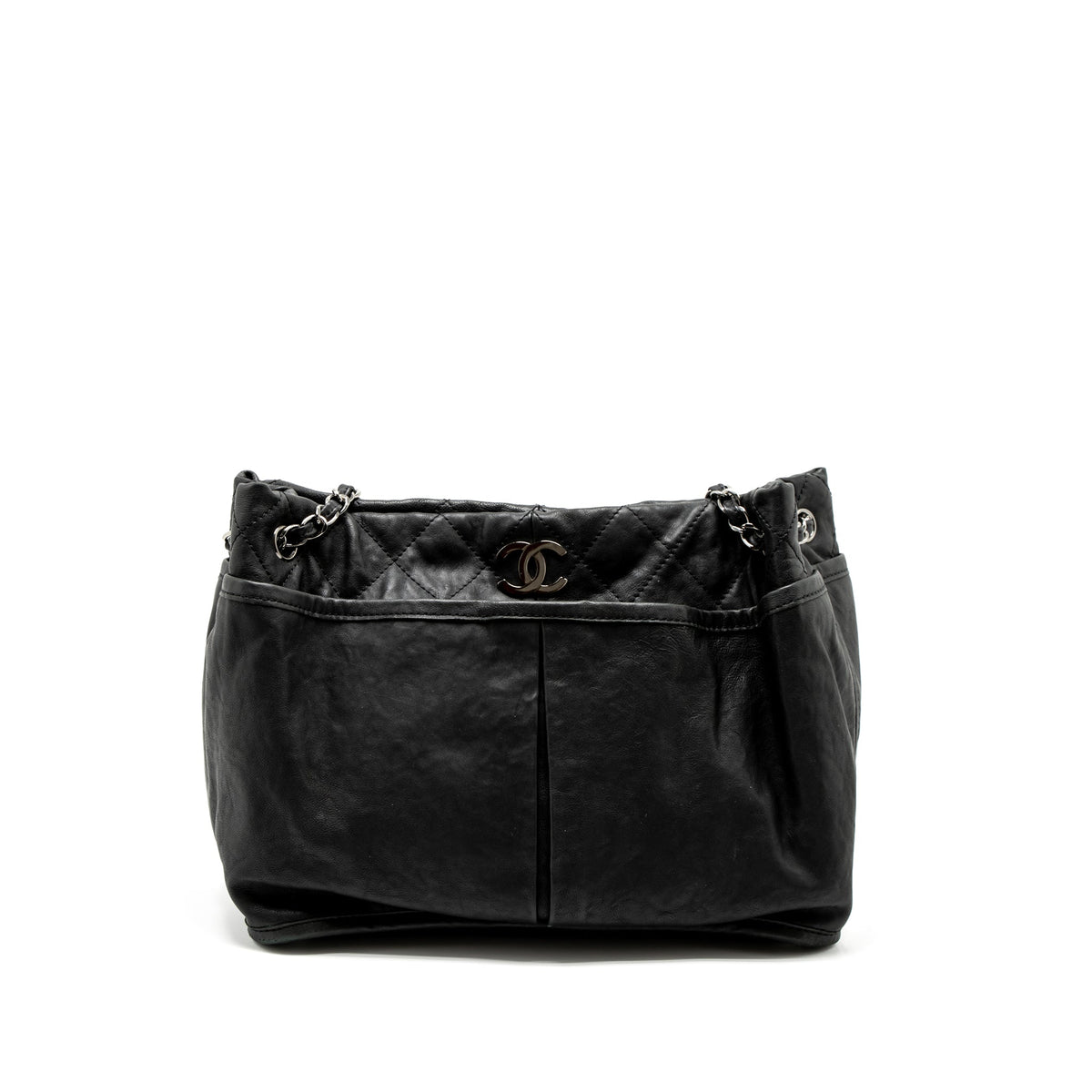 CHANEL TOTE BAG CALFSKIN BLACK SHW