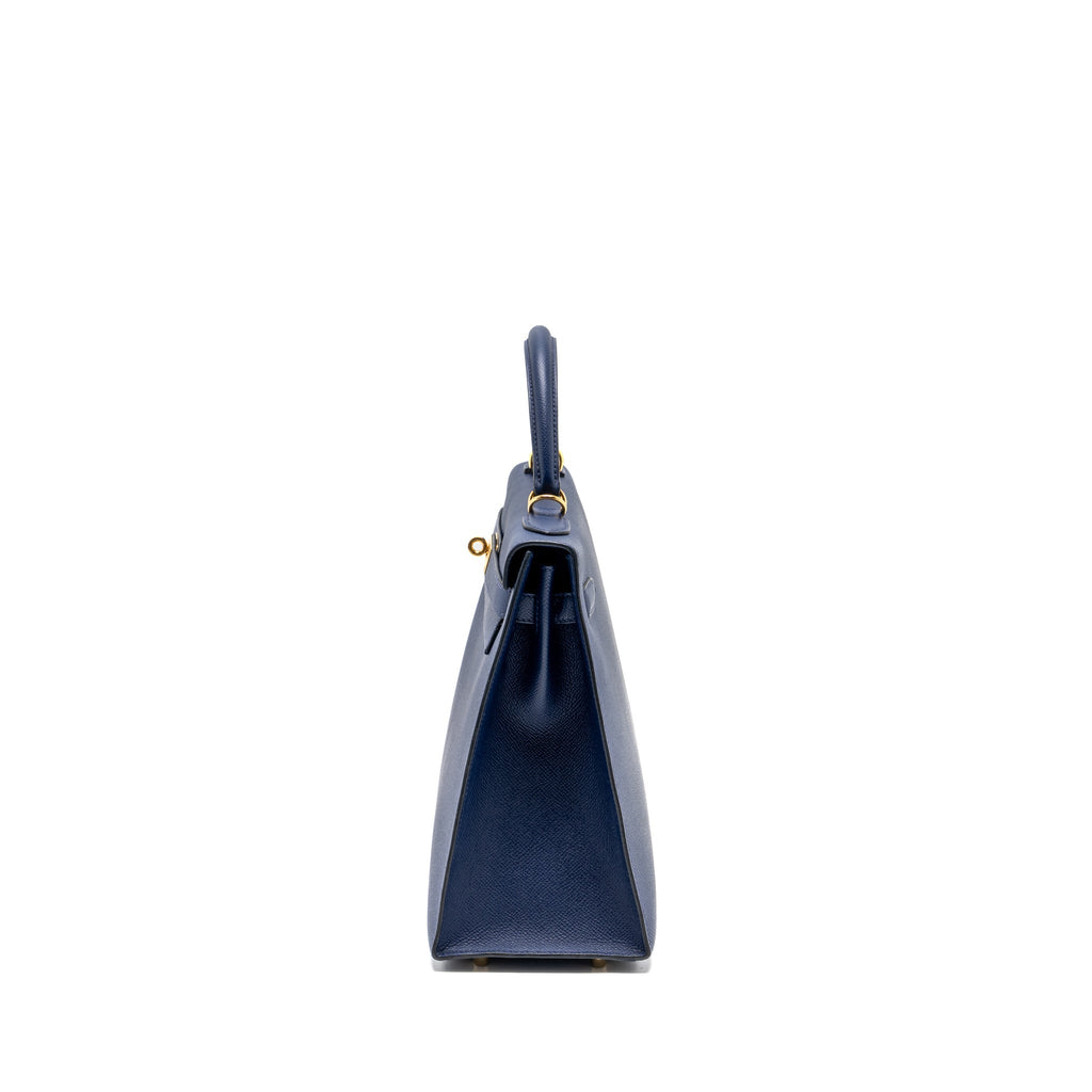 HERMES KELLY 32 EPSOM BLUE SAPPHIRE GHW