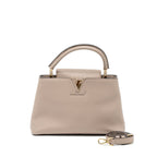 LOUIS VUITTON CAPUCINES MM TAURILLON LIGHT GREY GHW
