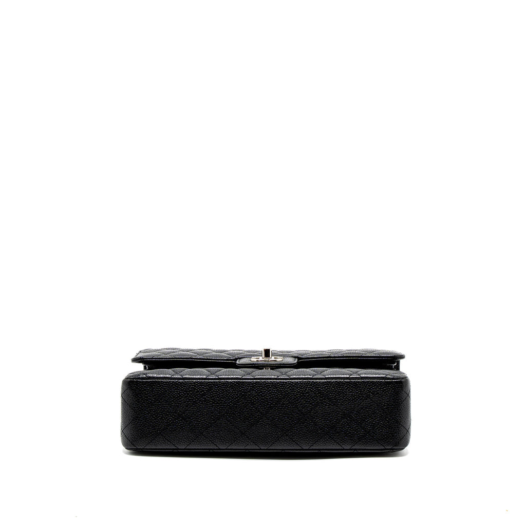 CHANEL MEDIUM CLASSIC DOUBLE FLAP BAG CAVIAR BLACK SHW