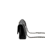 CHANEL MEDIUM CLASSIC DOUBLE FLAP BAG CAVIAR BLACK SHW