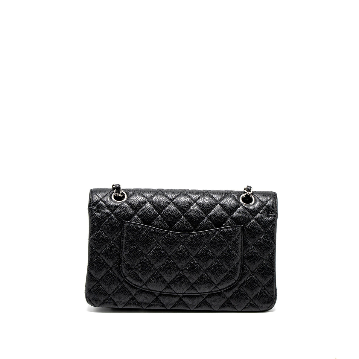 CHANEL MEDIUM CLASSIC DOUBLE FLAP BAG CAVIAR BLACK SHW