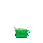BOTTEGA VENETA MINI LOOP CAMERA BAG LAMBSKIN GREEN GHW