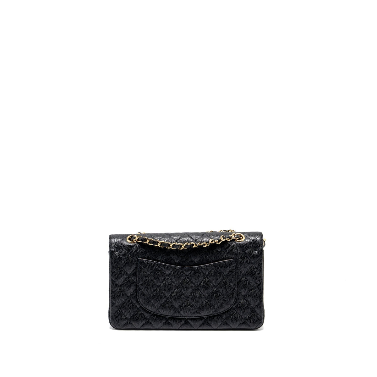 CHANEL MEDIUM CLASSIC DOUBLE FLAP BAG CAVIAR BLACK GHW