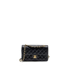 CHANEL VINTAGE SMALL CLASSIC DOUBLE FLAP BAG CAVIAR BLACK GHW