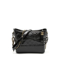 CHANEL LARGE GABRIELLE HOBO BAG AGED CALFSKIN BLACK MULTICOLOUR HARDWARE