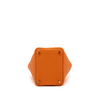 Hermes Picotin 18 Lock Bag Clemence Orange GHW
