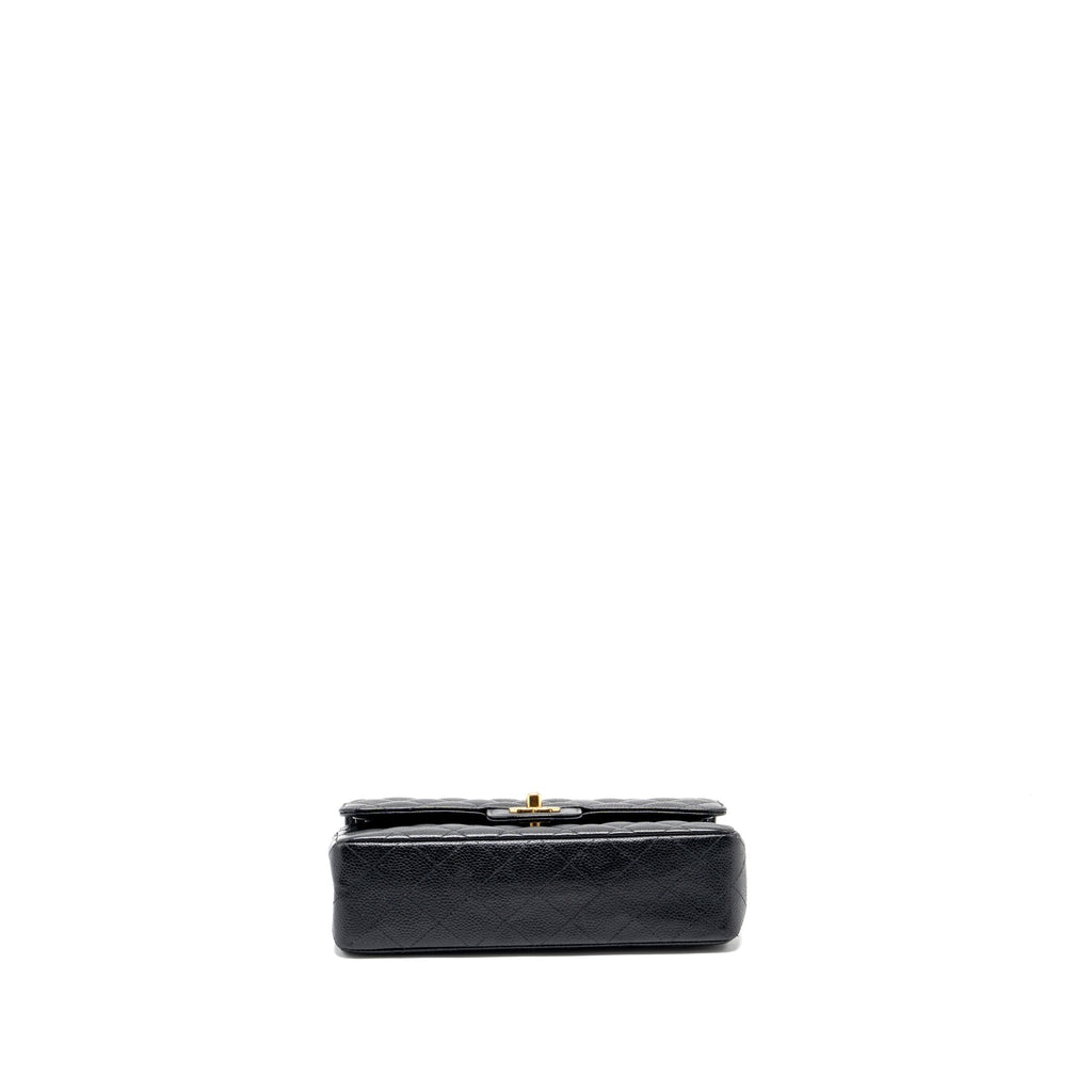 CHANEL VINTAGE SMALL CLASSIC DOUBLE FLAP BAG CAVIAR BLACK GHW