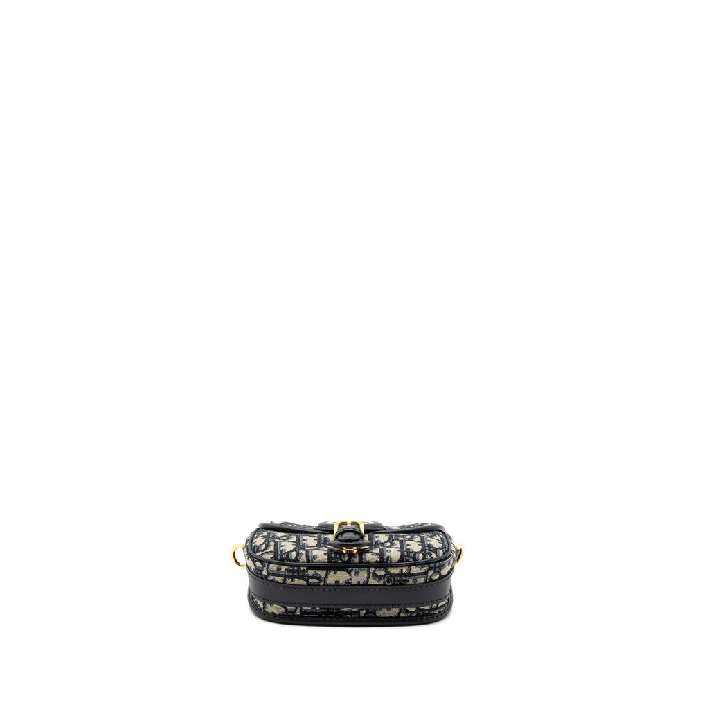 DIOR SMALL DIOR BOBBY BAG OBLIQUE JACQUARD BLUE/MULTICOLOUR GHW