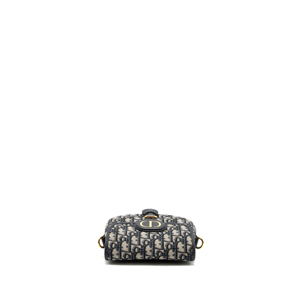 DIOR SMALL DIOR BOBBY BAG OBLIQUE JACQUARD BLUE/MULTICOLOUR GHW