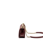 CHANEL MEDIUM BOY BAG LAMBSKIN DARK RED LGHW