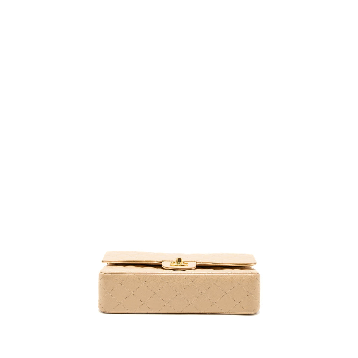 CHANEL MEDIUM CLASSIC DOUBLE FLAP BAG CAVIAR BEIGE GHW