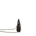 CHANEL SMALL MOON HOBO BAG LAMBSKIN BLACK LGHW (MICROCHIP)