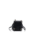 CHANEL MINI DUMA BACKPACK LAMBSKIN BLACK LGHW (MICROCHIP)