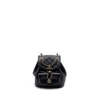 CHANEL MINI DUMA BACKPACK LAMBSKIN BLACK LGHW (MICROCHIP)