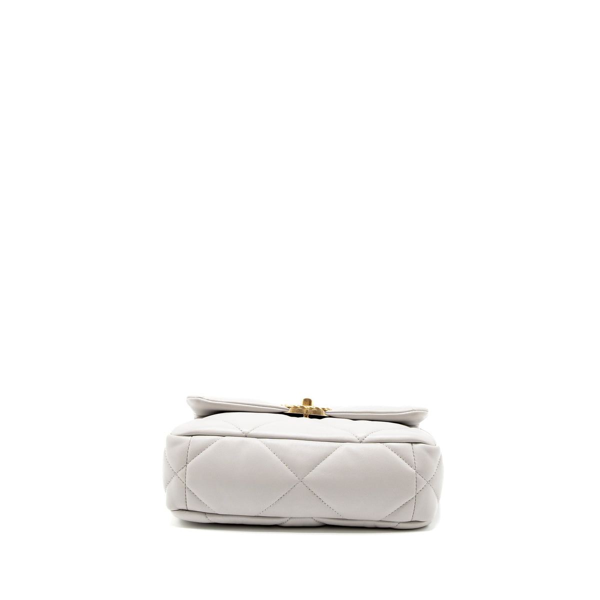 CHANEL SMALL 19 BAG LAMBSKIN LIGHT GREY MULTICOLOUR HARDWARE (MICROCHIP)