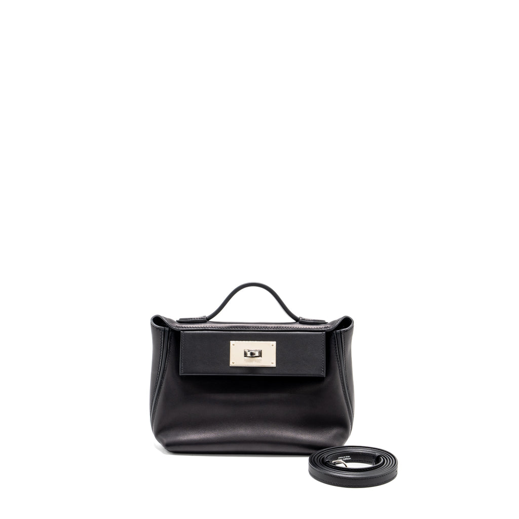 HERMES MINI 24/24 2424-21 BAG SWIFT BLACK SHW