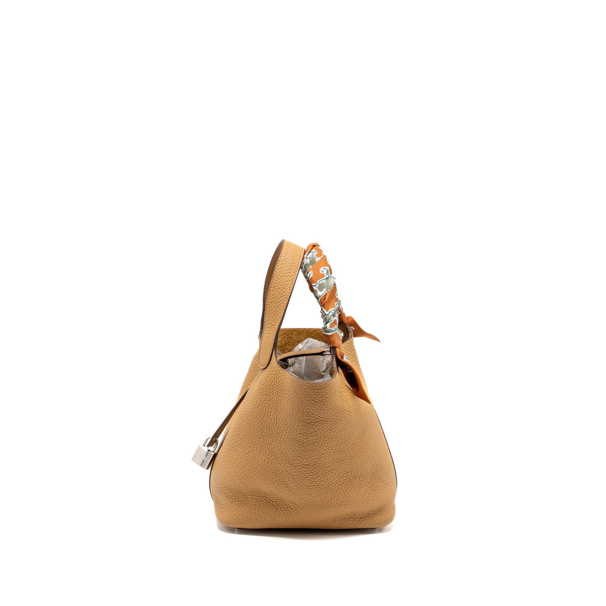 Hermes Picotin 18 lock bag clemence biscuit SHW