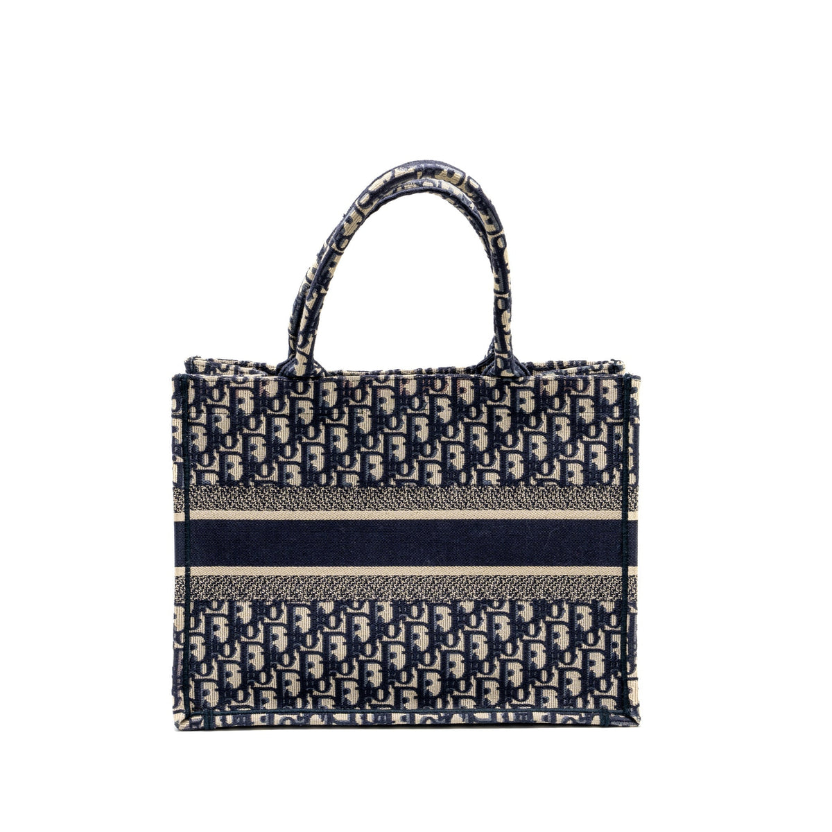 DIOR MEDIUM BOOK TOTE DIOR OBLIQUE EMBROIDERY BLUE