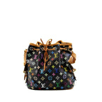 LOUIS VUITTON PETIT NOE MONOGRAM CANVAS BLACK/MULTICOLOUR GHW
