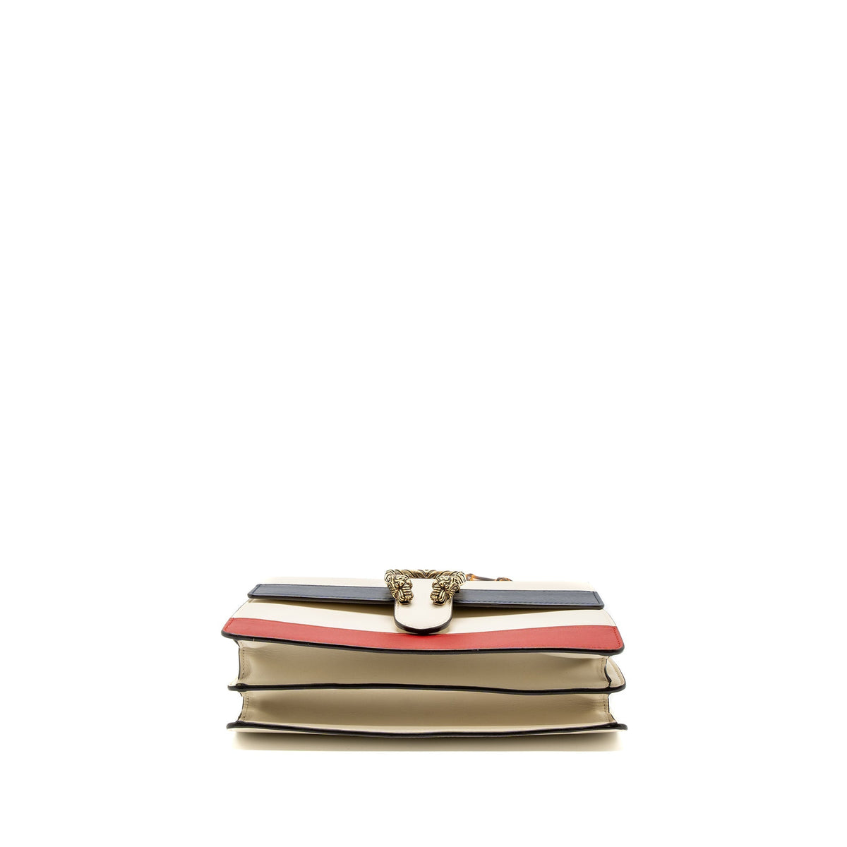 GUCCI BAMBOO TOP HANDLE DIONYSUS FLAP BAG CALFSKIN WHITE/MULTICOLOUR GHW