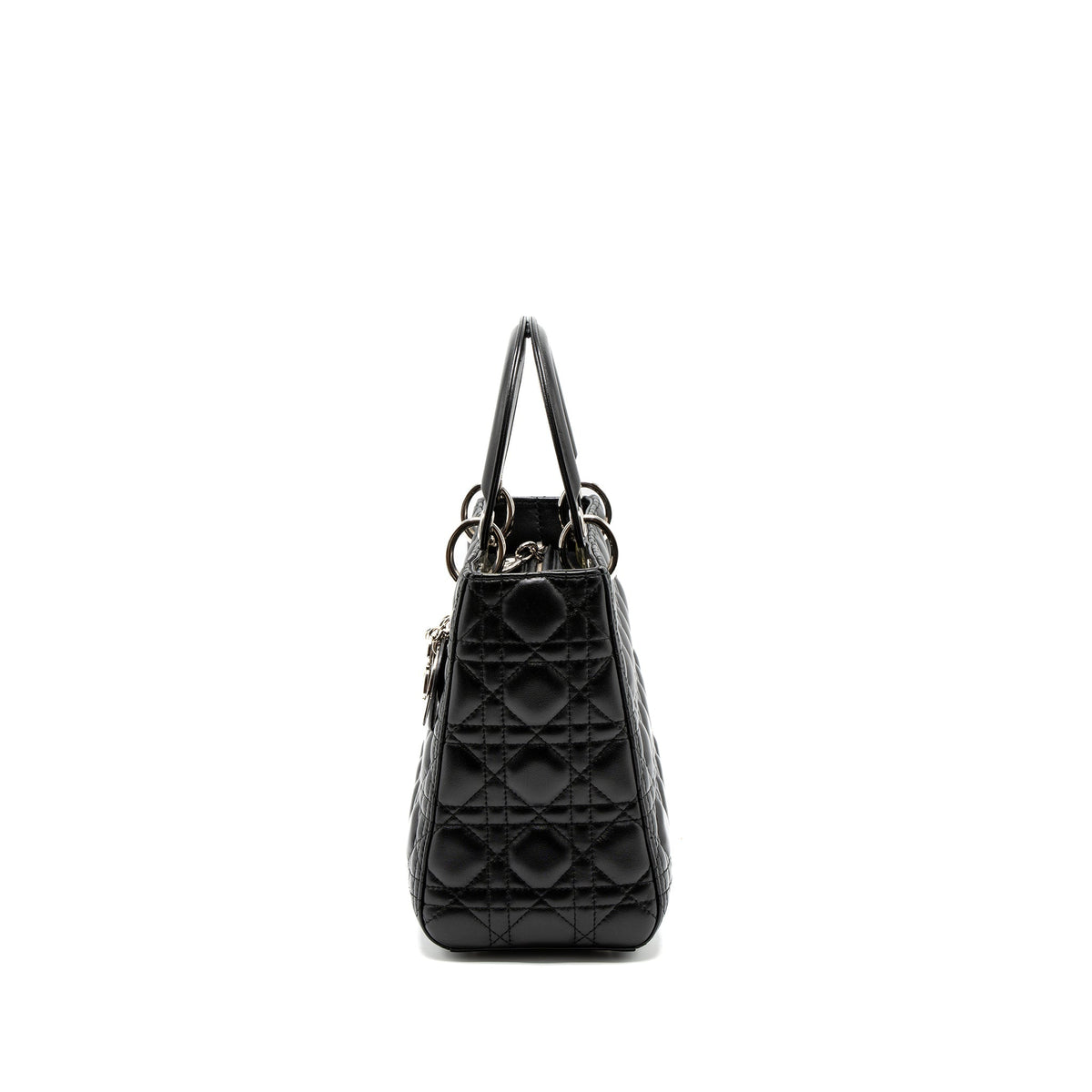DIOR MEDIUM LADY DIOR LAMBSKIN BLACK SHW
