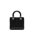DIOR MEDIUM LADY DIOR LAMBSKIN BLACK SHW