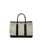 HERMES GARDEN PARTY 30 CANVAS/NEGONDA ECRU/BLACK SHW