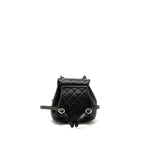 CHANEL MINI DUMA BACKPACK LAMBSKIN BLACK LGHW (MICROCHIP)