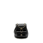 CHANEL MINI DUMA BACKPACK LAMBSKIN BLACK LGHW (MICROCHIP)
