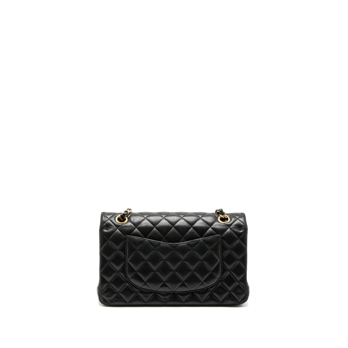 CHANEL MEDIUM CLASSIC FLAP BAG LAMBSKIN BLACK GHW