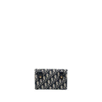 DIOR SADDLE BELT POUCH BLUE OBLIQUE JACQUARD CANVAS GHW
