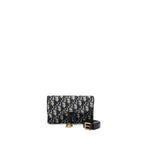 DIOR SADDLE BELT POUCH BLUE OBLIQUE JACQUARD CANVAS GHW