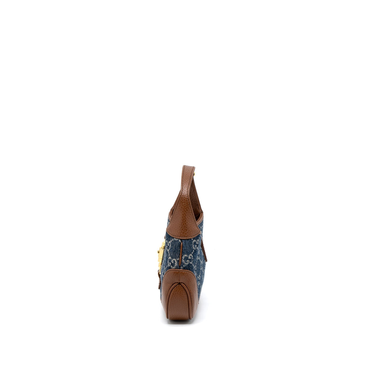 GUCCI MINI 1961 JACKIE BAG DENIM BLUE/BROWN GHW