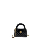 CHANEL MINI KELLY SHOPPING TOTE BAG CALFSKIN GHW (MICROCHIP)