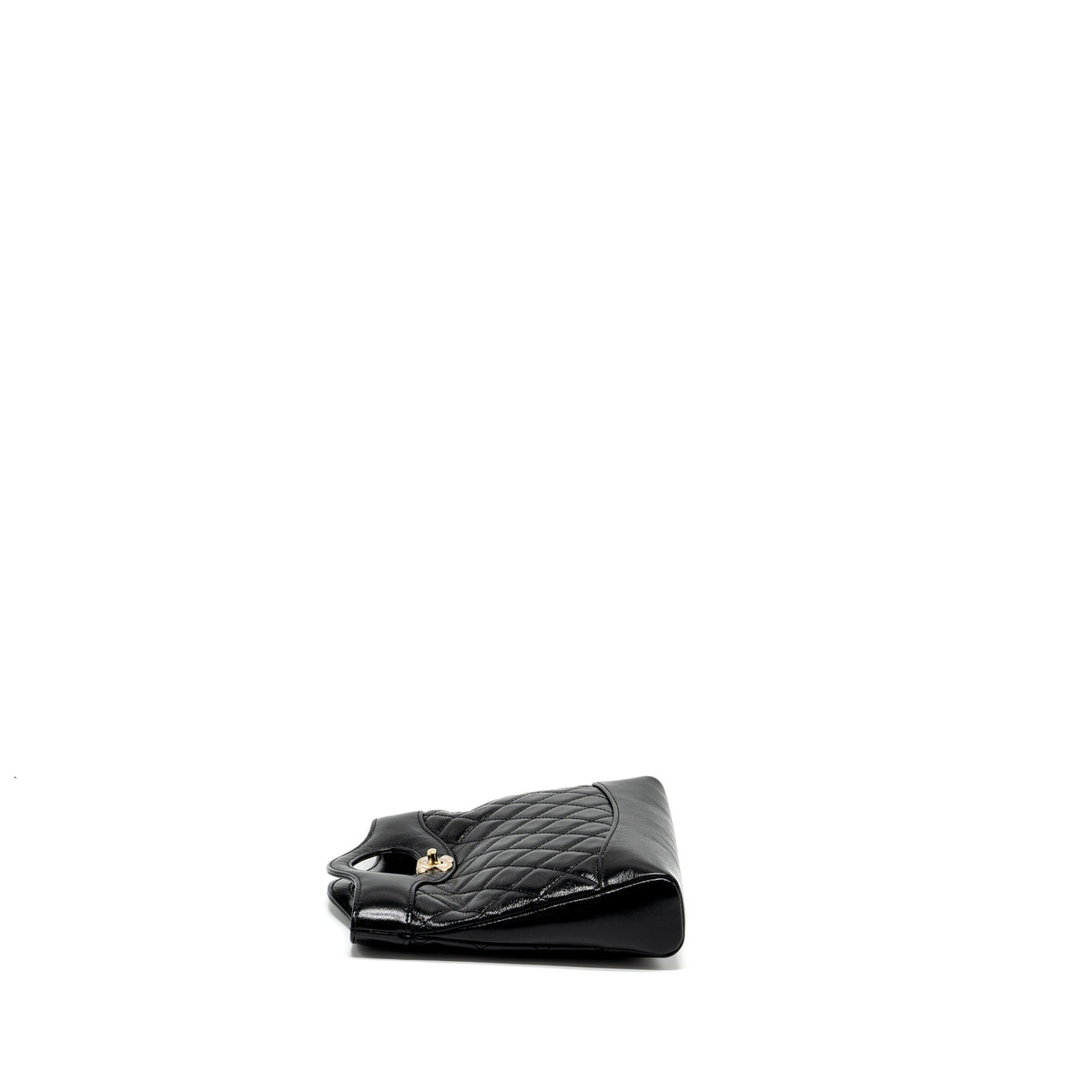CHANEL 24S MINI 31 BAG SHINY LAMBSKIN BLACK GHW (MICROCHIP)