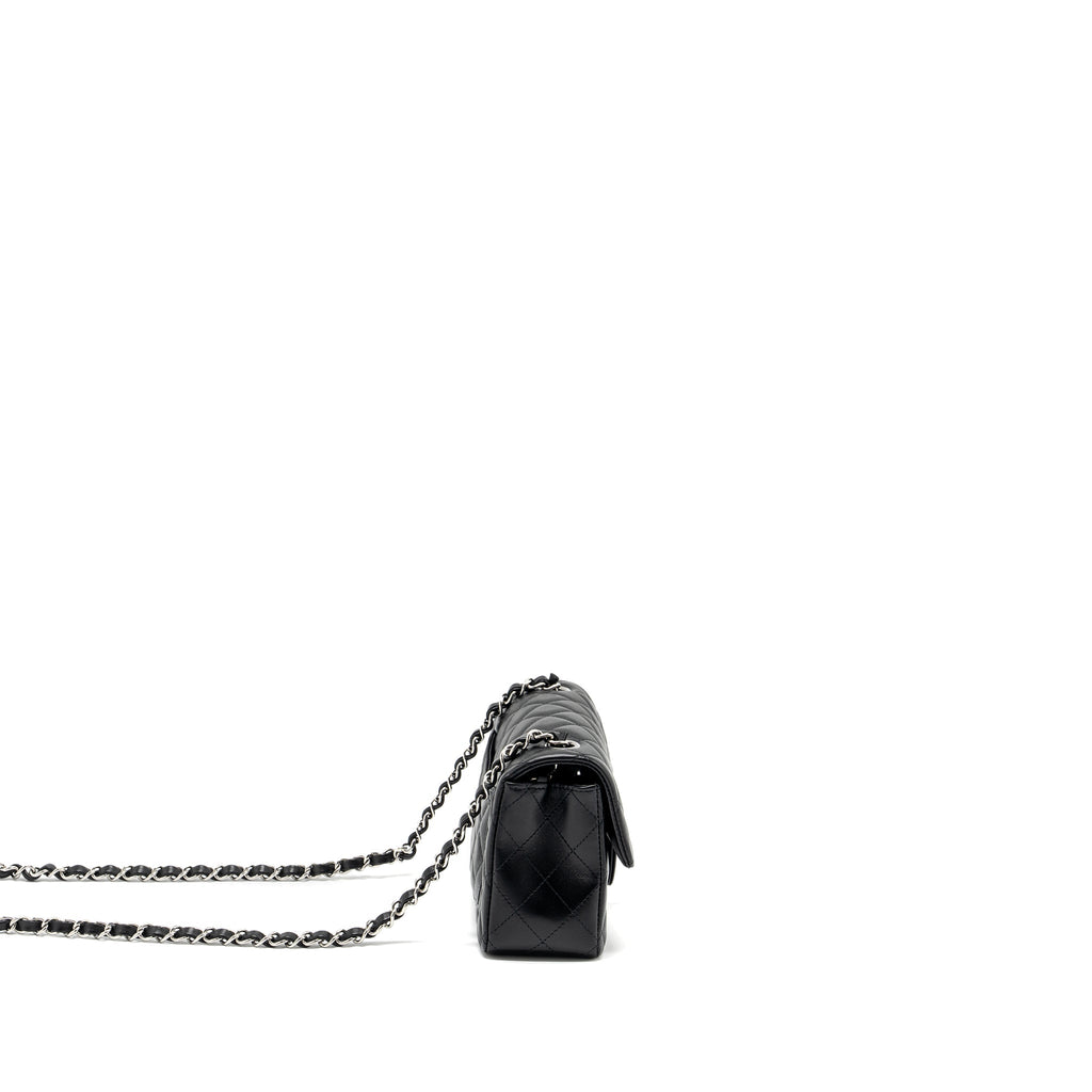 CHANEL MINI RECTANGULAR FLAP BAG LAMBSKIN BLACK SHW (MICROCHIP)