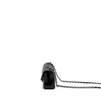 CHANEL MINI RECTANGULAR FLAP BAG LAMBSKIN BLACK SHW (MICROCHIP)