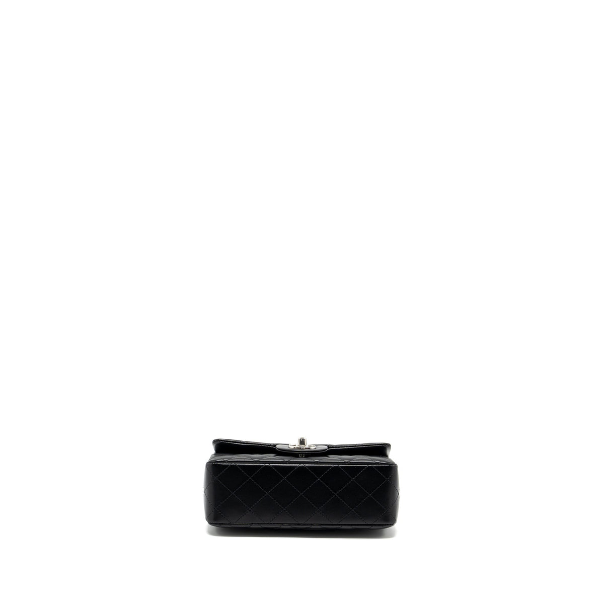 CHANEL MINI RECTANGULAR FLAP BAG LAMBSKIN BLACK SHW (MICROCHIP)